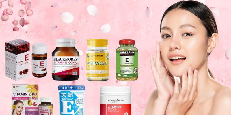 Uống vitamin E làm đẹp da